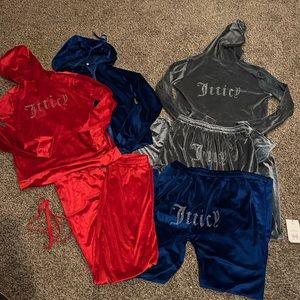 Lot of Juicy Two Piece Lounge Set size medium (6 pieces total) NEW
